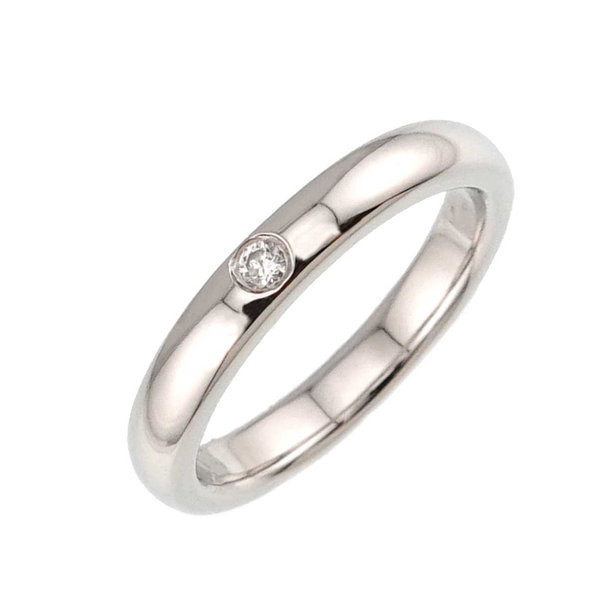 Stacking Band Ring Diamond 1P Platinum Size3.25(US)