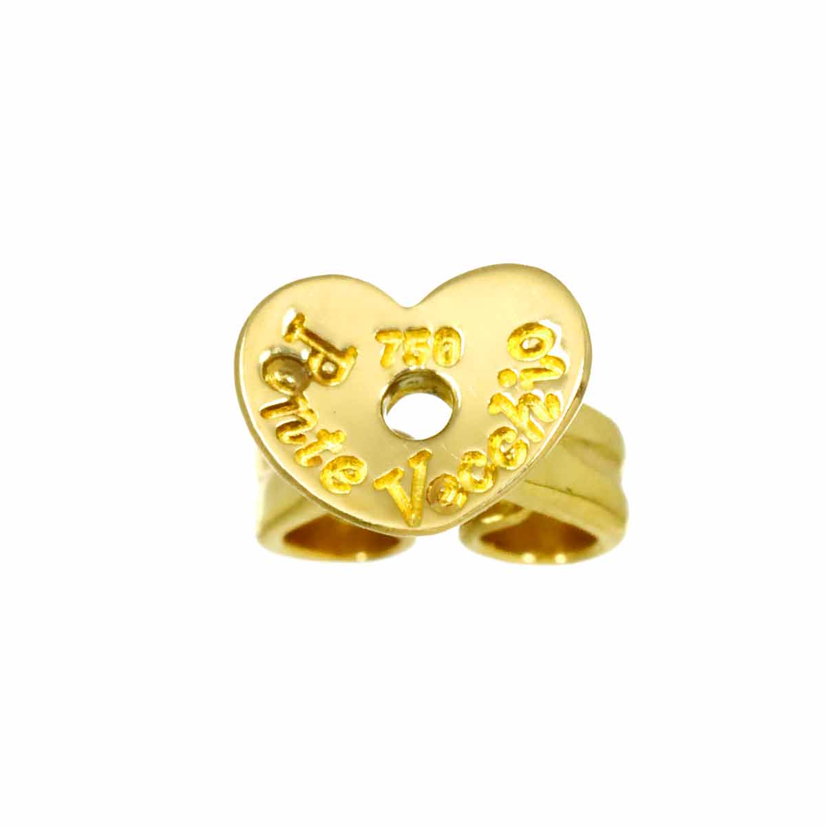 Diamond 0.12/0.12ct Heart Earrings Pierced 18K YG 750
