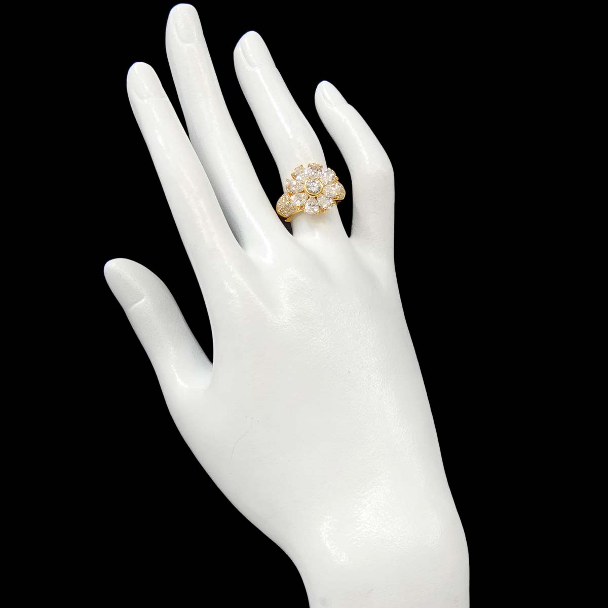 Diamond 0.92ct/2.56ct Ring 18K YG 750 size6.25-6.5(US)
