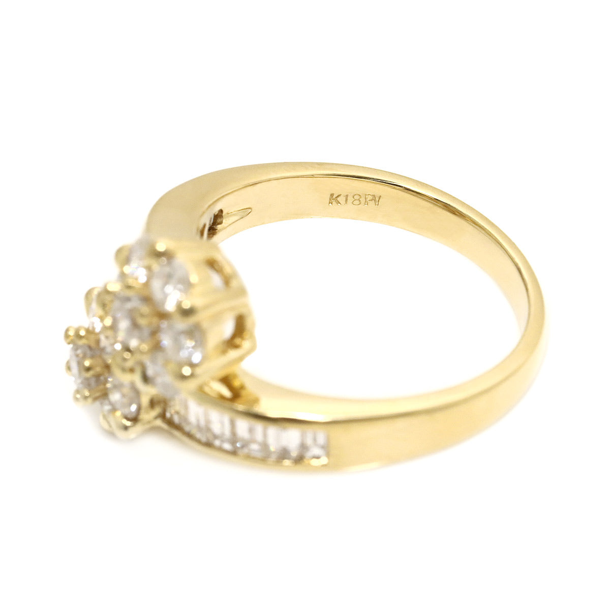Diamond 1.80ct Ring 18K YG 750 size6-6.25(US)