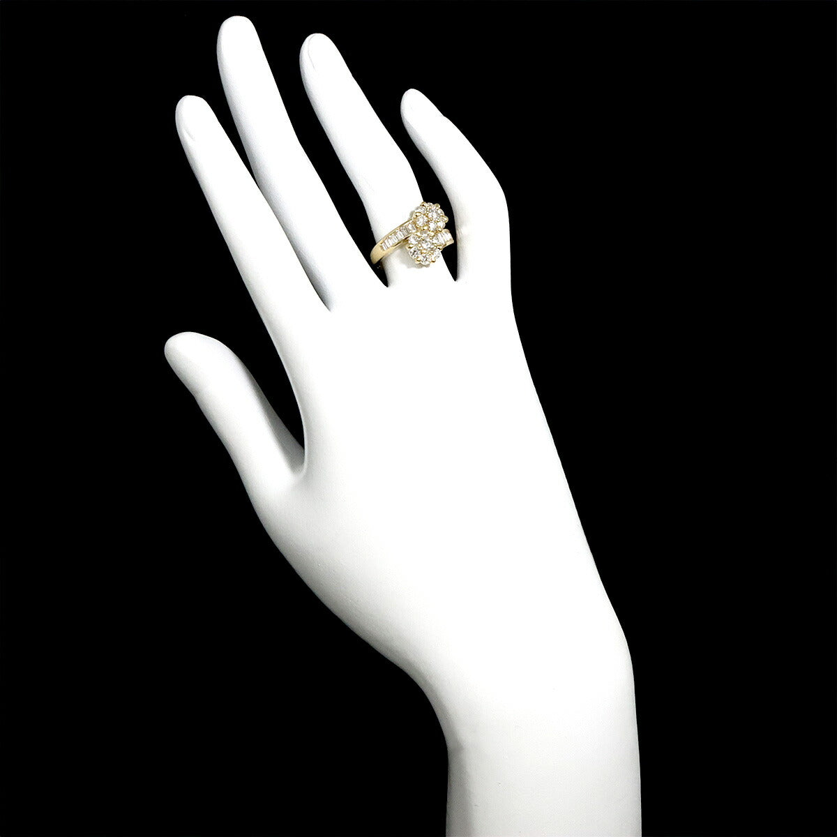 Diamond 1.80ct Ring 18K YG 750 size6-6.25(US)