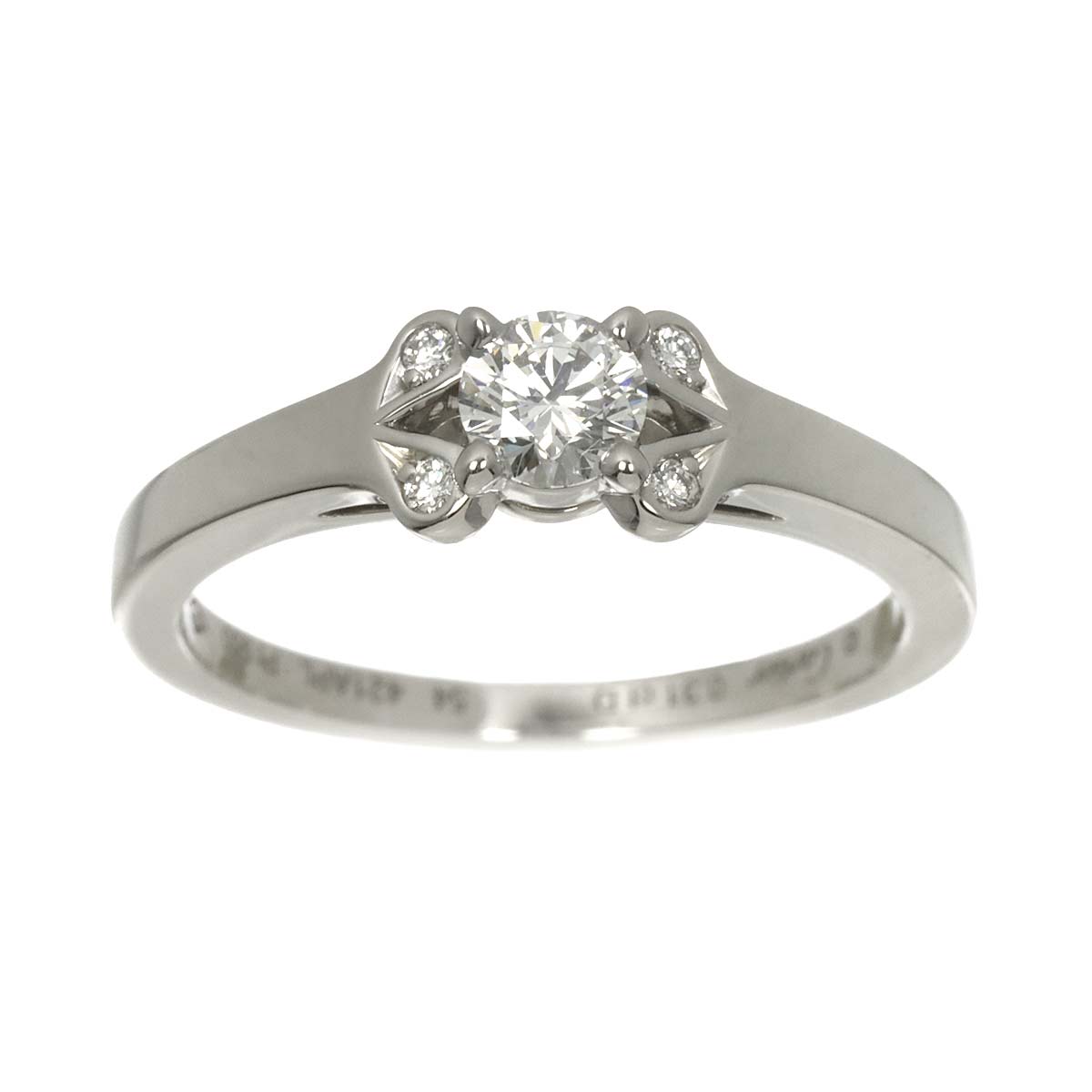Ballerine Diamond 0.32ct H/VVS1/3EX Ring Pt Size48 4.5(US)