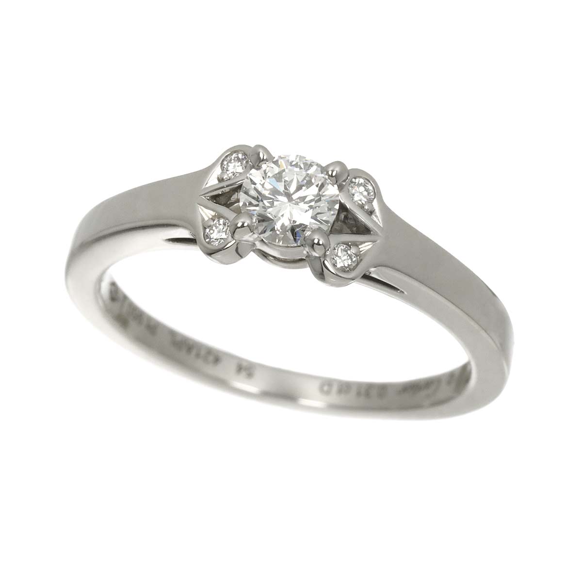 Ballerine Diamond 0.32ct H/VVS1/3EX Ring Pt Size48 4.5(US)