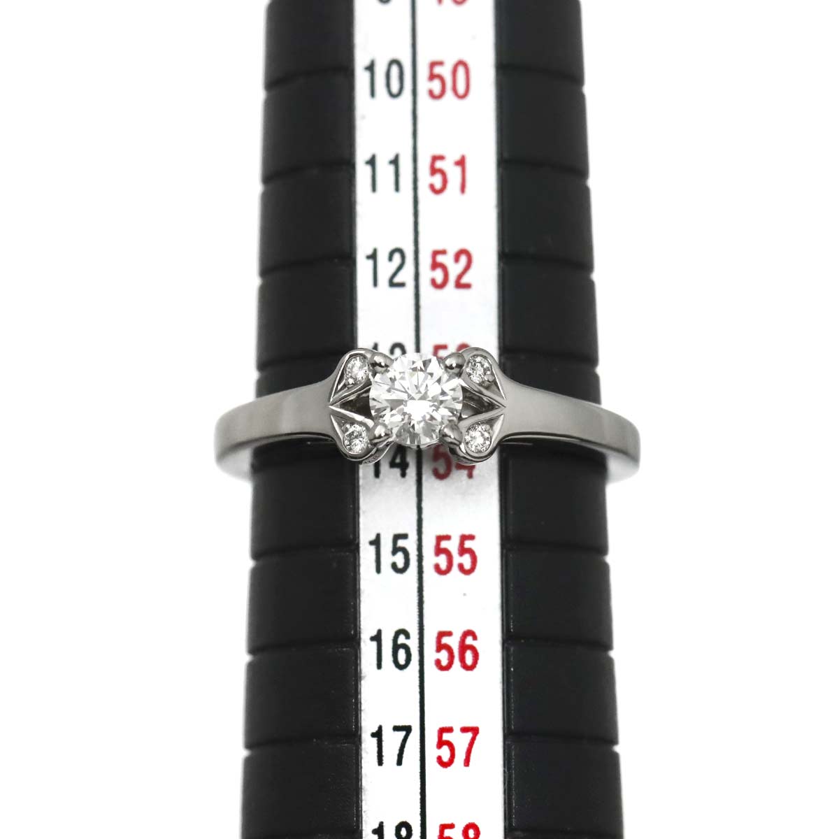 Ballerine Diamond 0.32ct H/VVS1/3EX Ring Pt Size48 4.5(US)