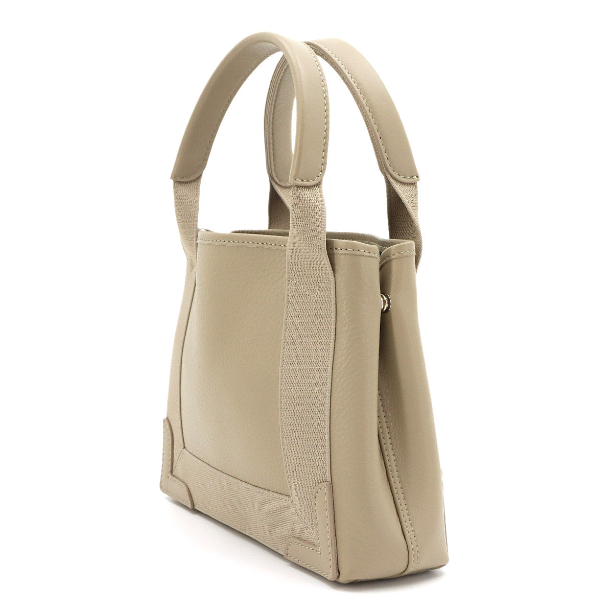 Navy XS Cabas Tote Bag Leather Beige 390346