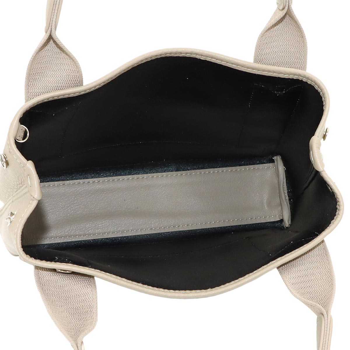 Navy XS Cabas Tote Bag Leather Beige 390346