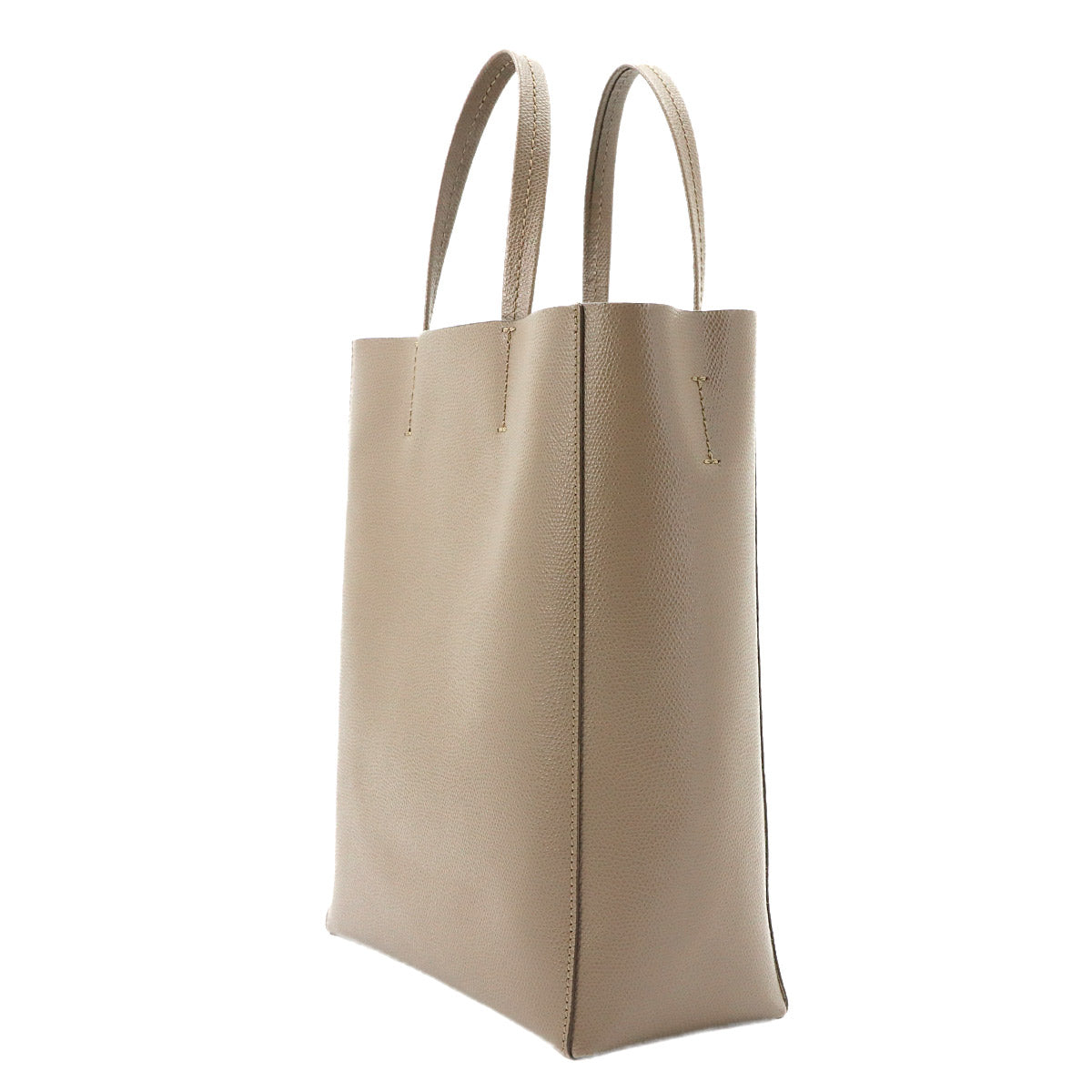 Small Vertical Cabas 2way Tote Shoulder Bag Leather Taupe 189813