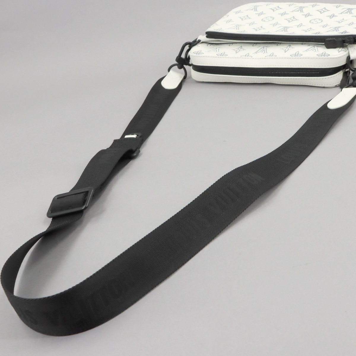 Monogram Shadow Trio Messenger Shoulder Bag White M24754