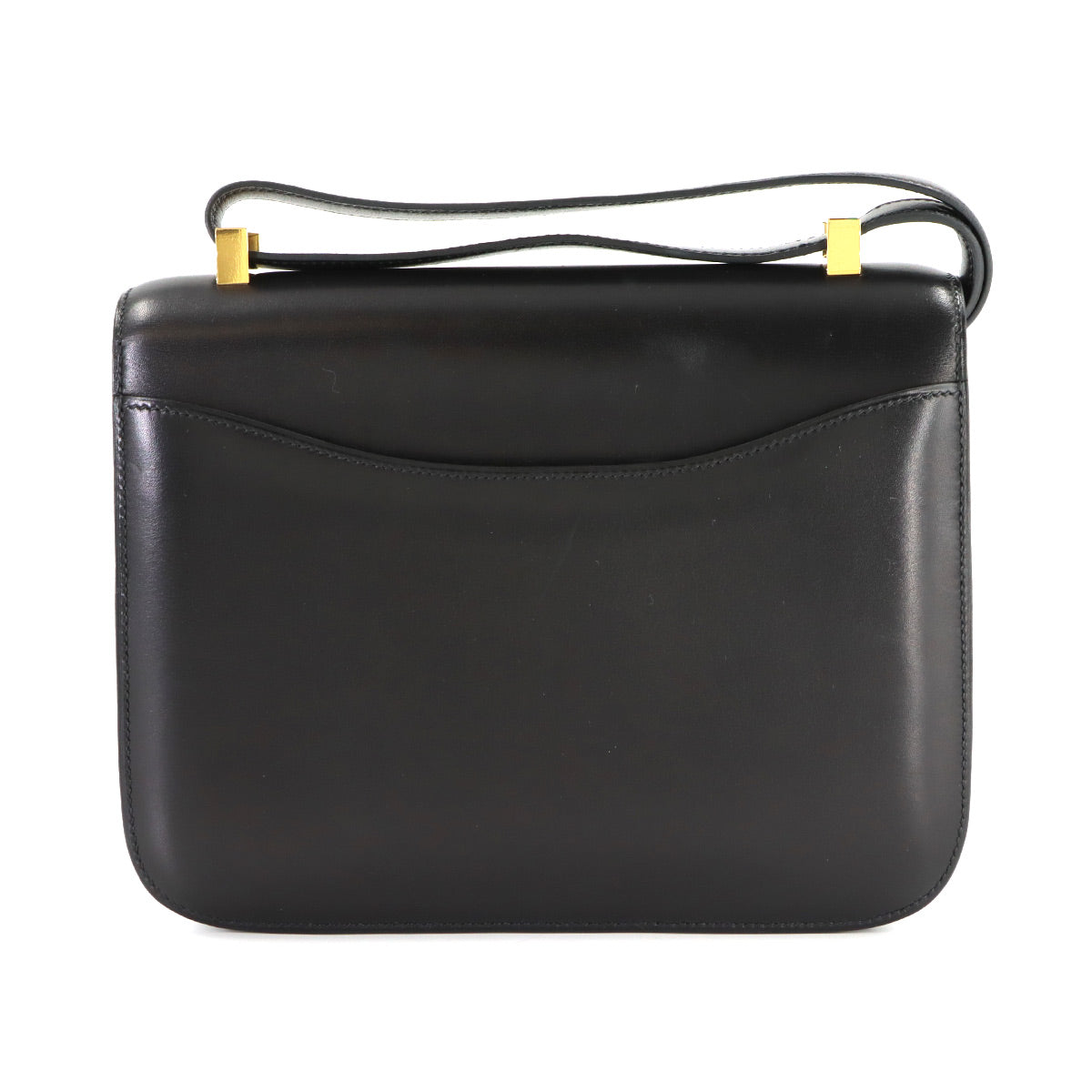 Constance 23 Shoulder Bag Box Calf Leather Black Guilloche