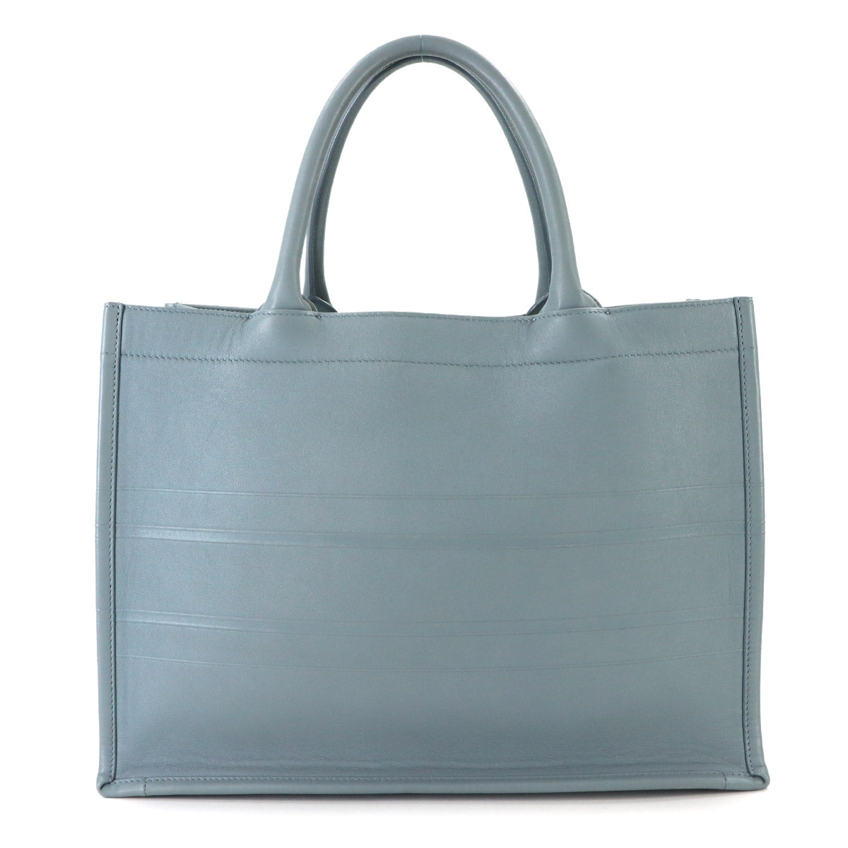 Book Tote Medium Bag Leather Gray M1296ZGSB Purse