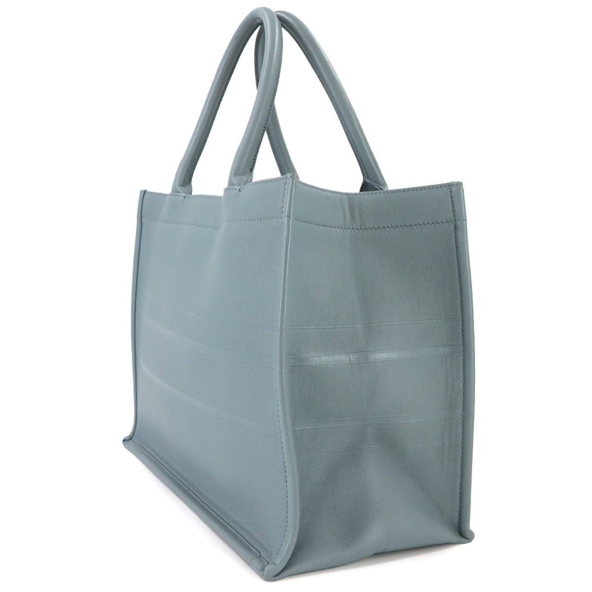 Book Tote Medium Bag Leather Gray M1296ZGSB Purse