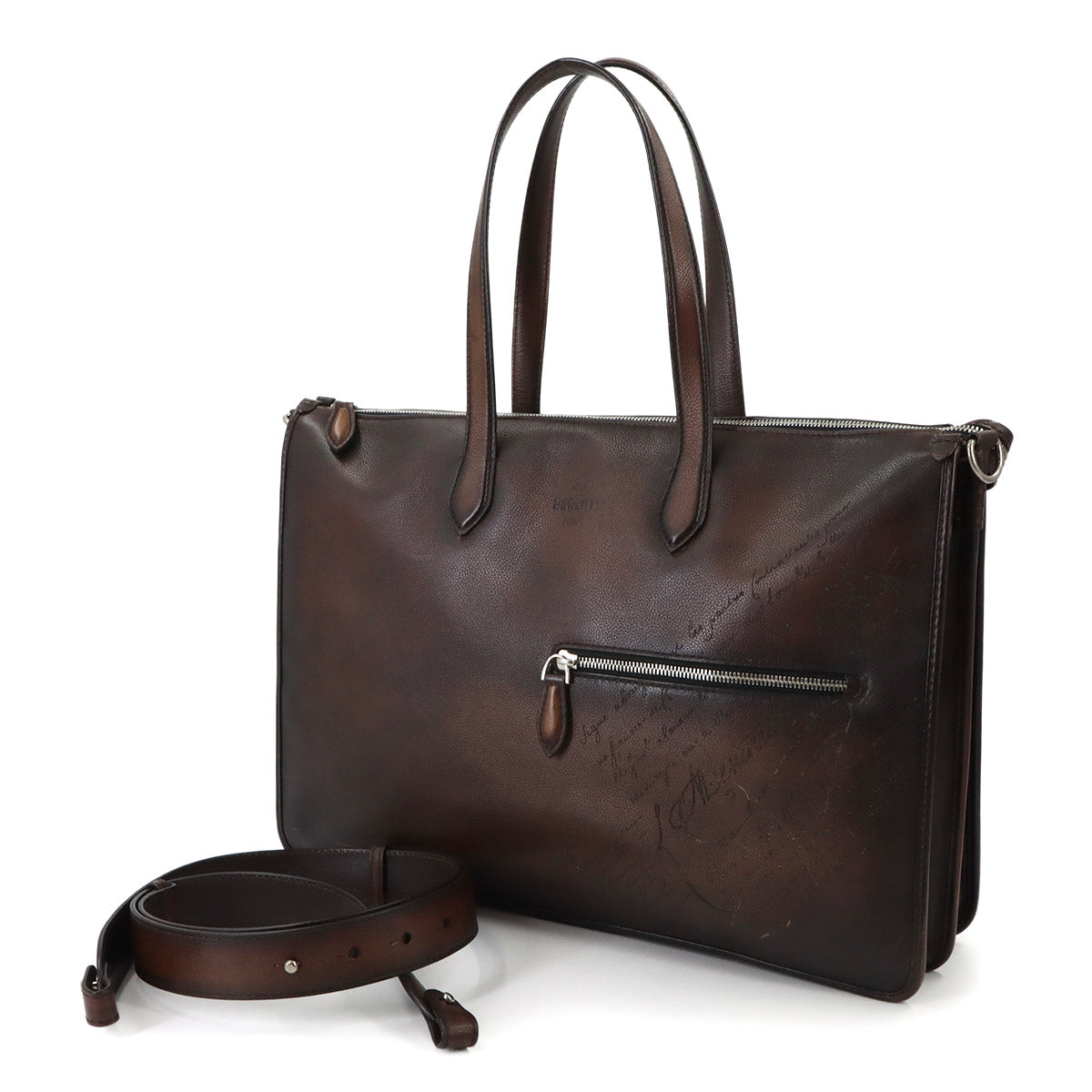 Business Shoulder Bag Leather Brown Purse