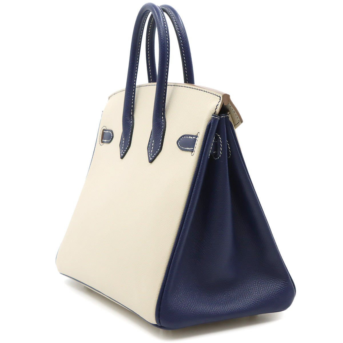 Birkin 25 Personal SPO Veau Epsom Craie Bleu Saphir Hand Bag
