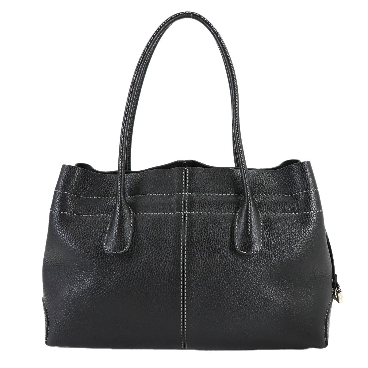 Restyled D Bag Tote Bag Leather Black Purse Stitch