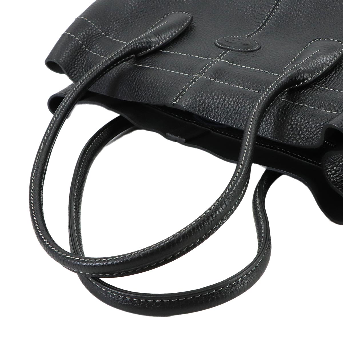 Restyled D Bag Tote Bag Leather Black Purse Stitch