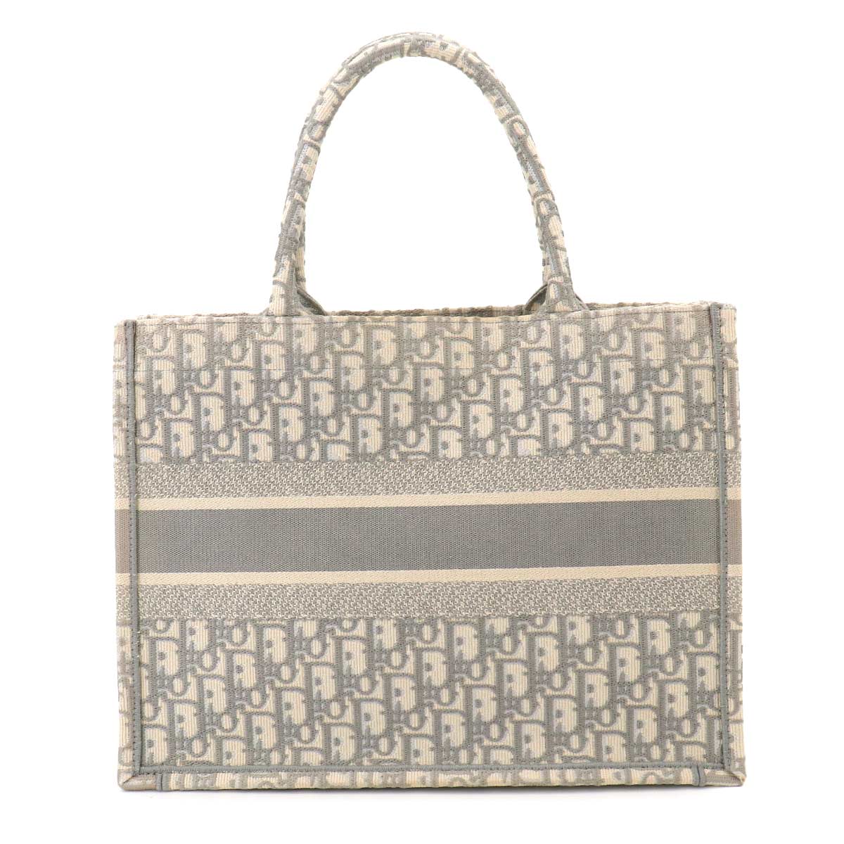 Oblique Book Tote Medium Bag Canvas Grey M1296ZRIW