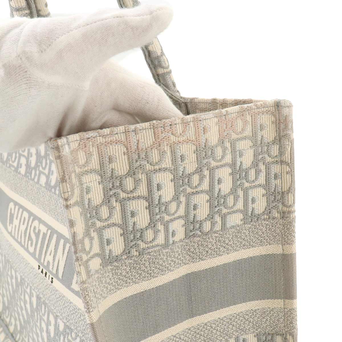 Oblique Book Tote Medium Bag Canvas Grey M1296ZRIW