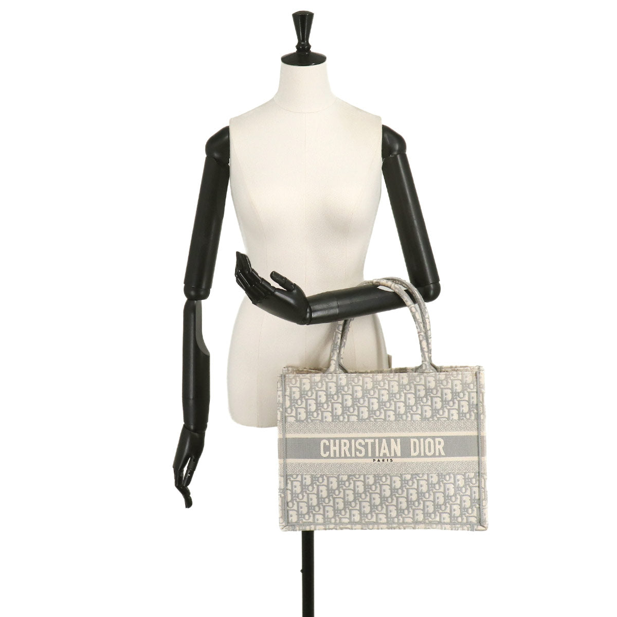 Oblique Book Tote Medium Bag Canvas Grey M1296ZRIW