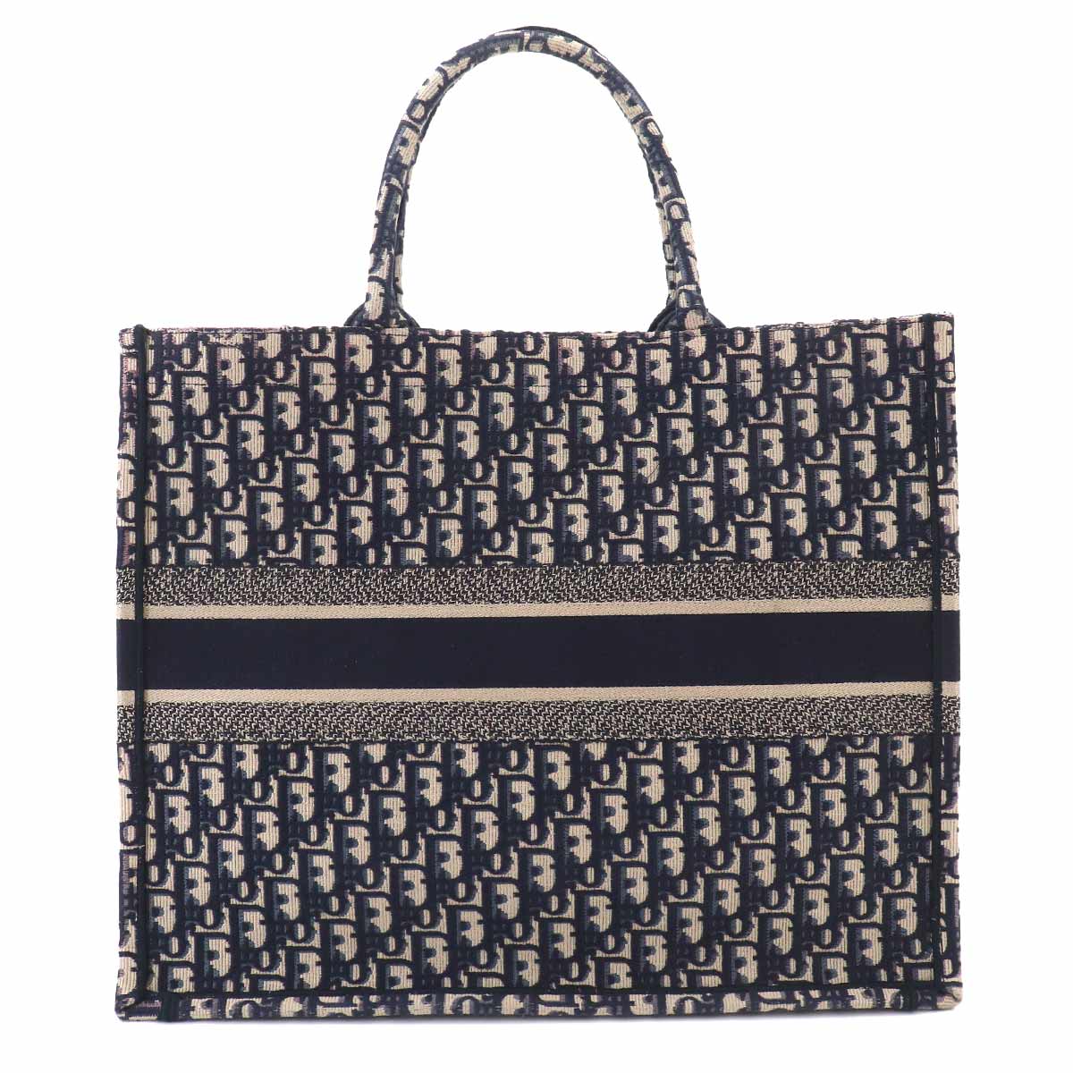 Book Tote Large Bag Oblique Canvas Navy M1286ZRIW