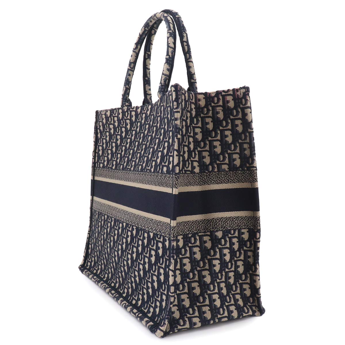 Book Tote Large Bag Oblique Canvas Navy M1286ZRIW