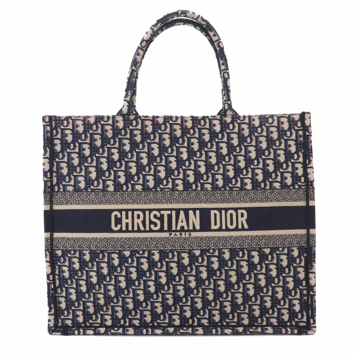 Book Tote Large Bag Oblique Canvas Navy M1286ZRIW