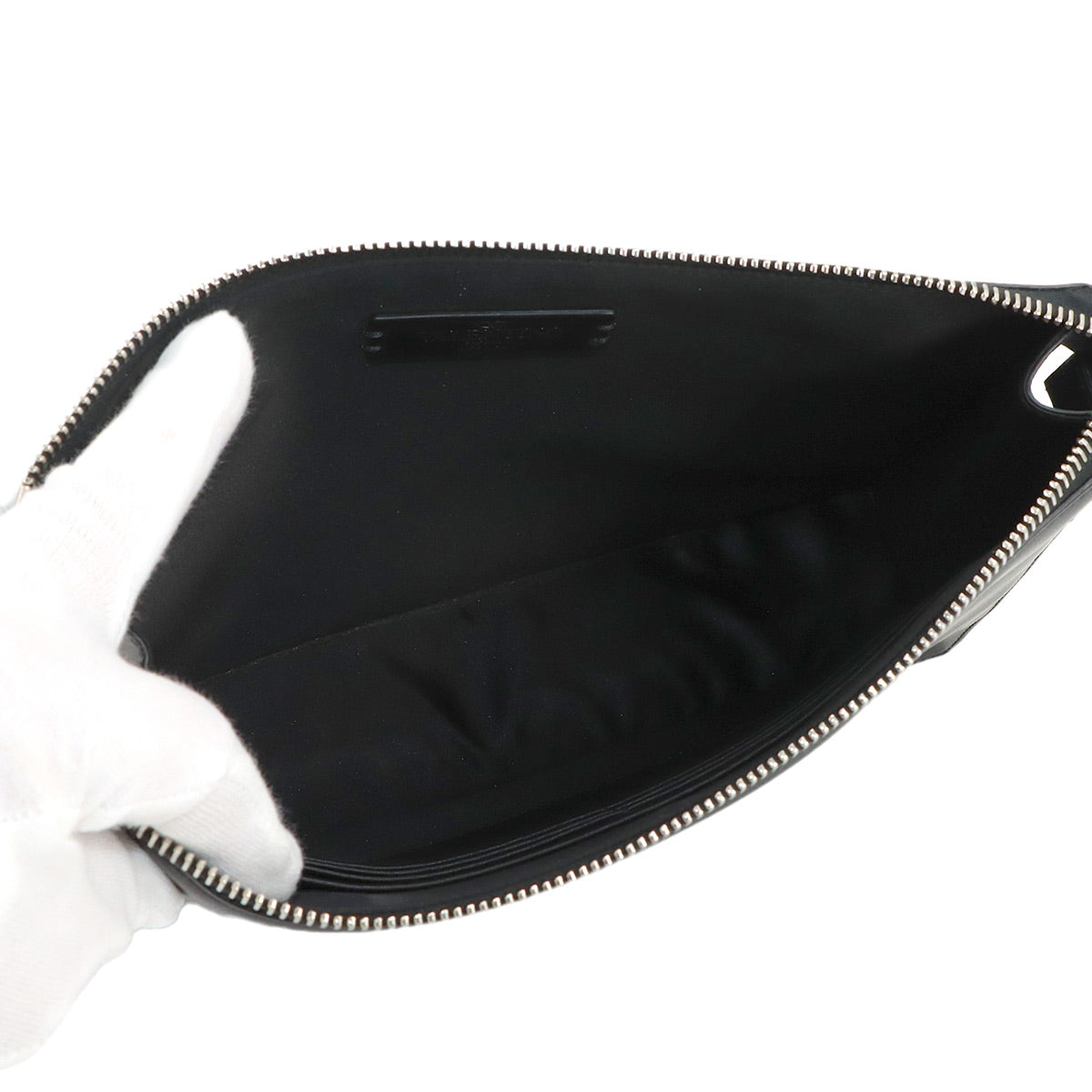 VLTN Clutch Bag Leather Black Purse