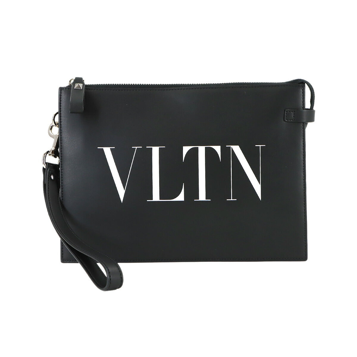 VLTN Clutch Bag Leather Black Purse