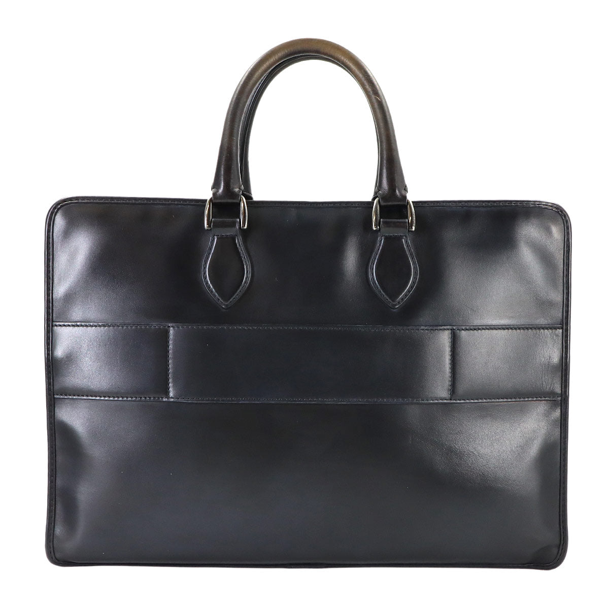 Deux jour Briefcase Business Bag Venezia Leather Navy