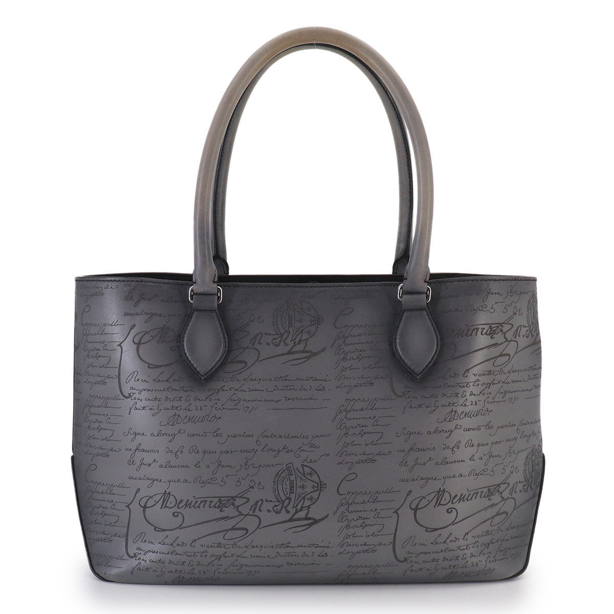 Calligraphy Toujours Mini Tote Bag Gray Purse