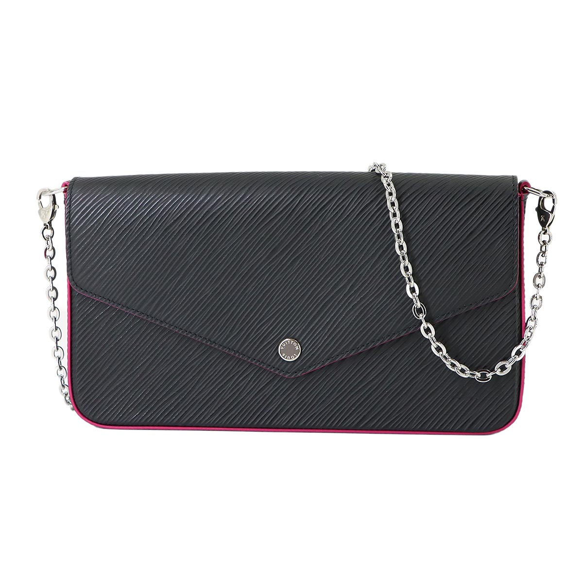 Epi Pochette Felice Chain Wallet Leather Black M64579