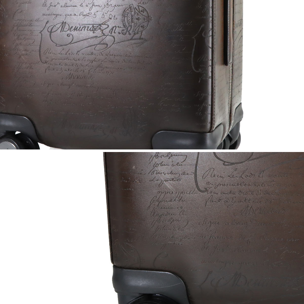 Calligraphy Formula 1005 Rolling Suitcase Venezia Leather Brown