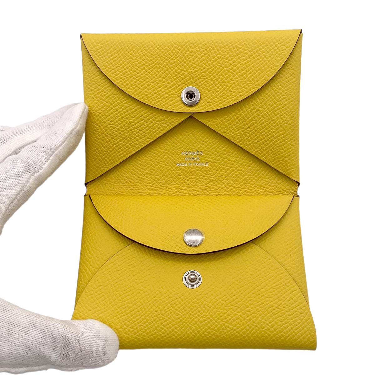 Calvi Duo Card Case Epsom Jaune de Naples Accessory