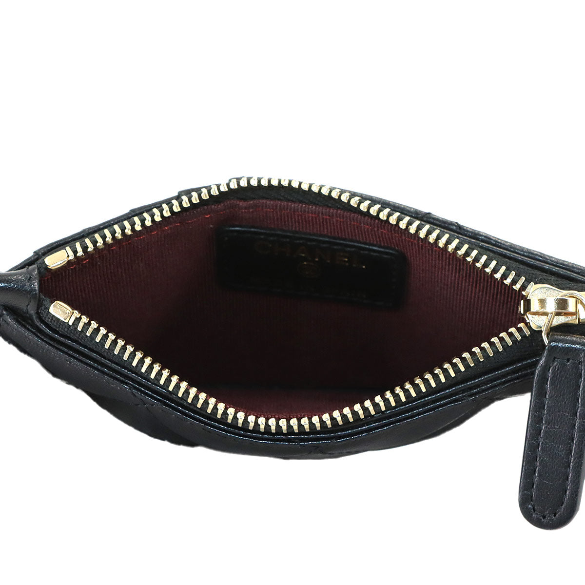 Matelasse Coin Case Purse Wallet Leather Black AP2570