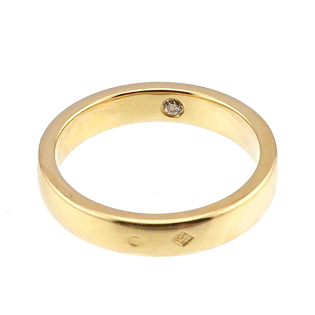 Diamond Ring 18K YG 750 size49 4.75-5(US)