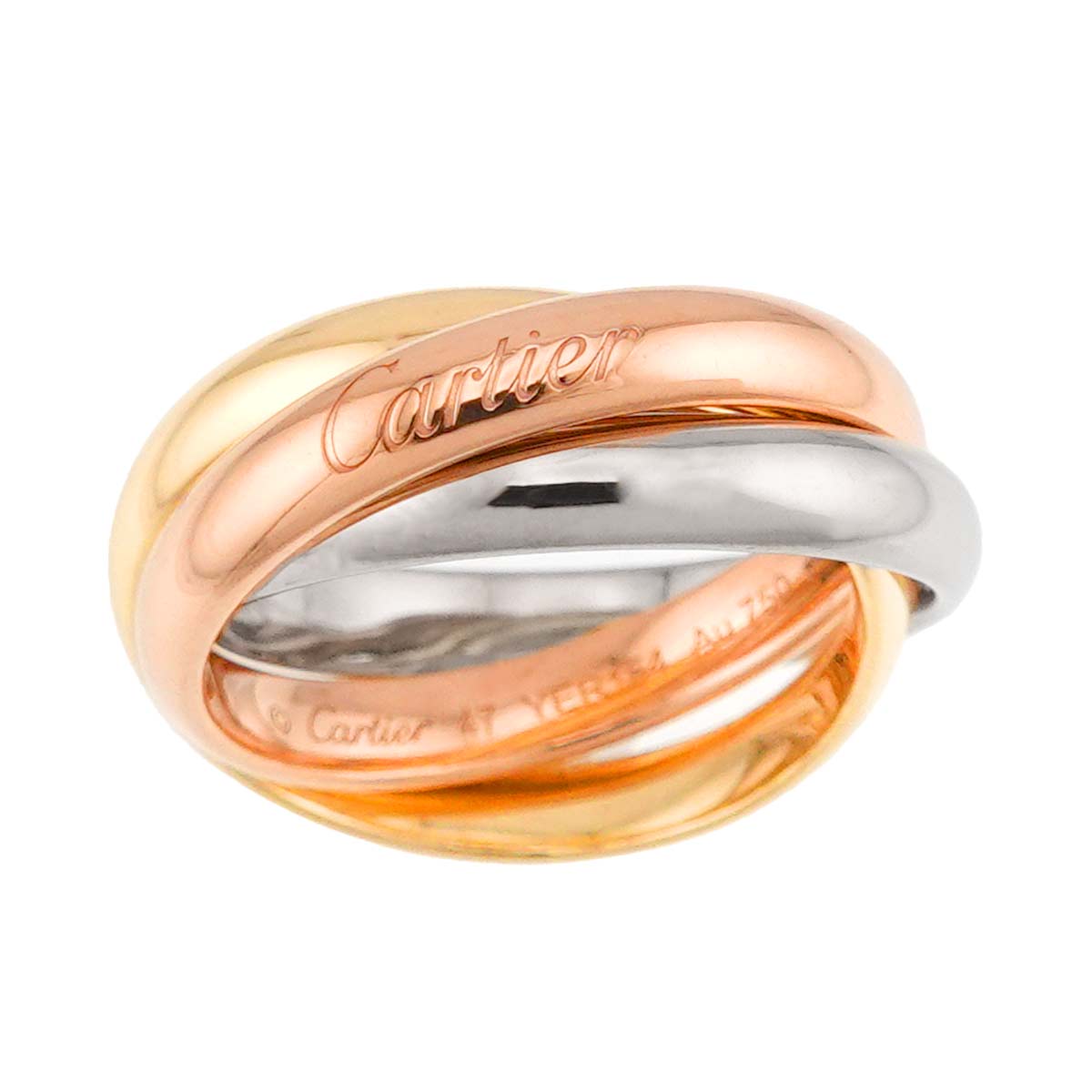 Trinity MM Ring 18K YG WG PG 750 Size47 4(US)
