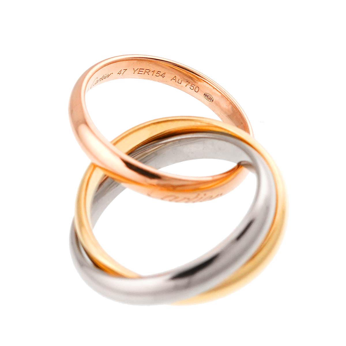 Trinity MM Ring 18K YG WG PG 750 Size47 4(US)