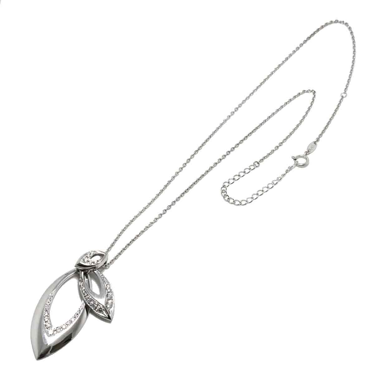 Diamond 0.70ct Necklace 18K White Gold 750