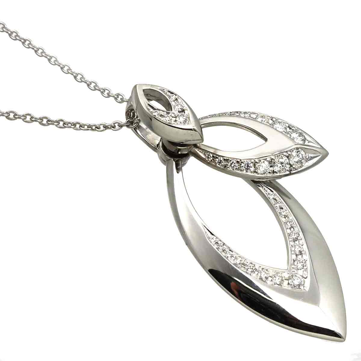Diamond 0.70ct Necklace 18K White Gold 750