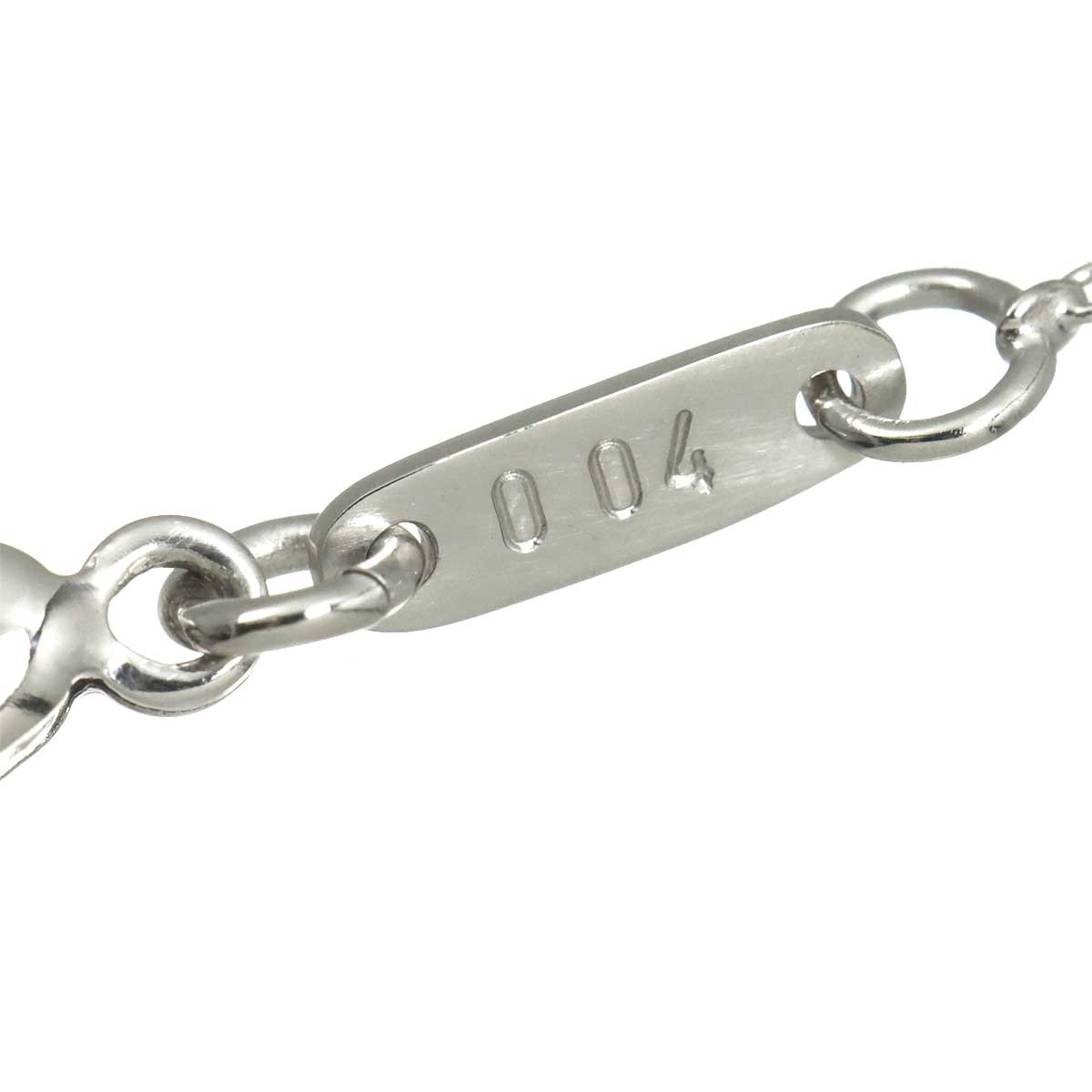 Diamond 0.04ct Initial S Necklace 18K White Gold 750