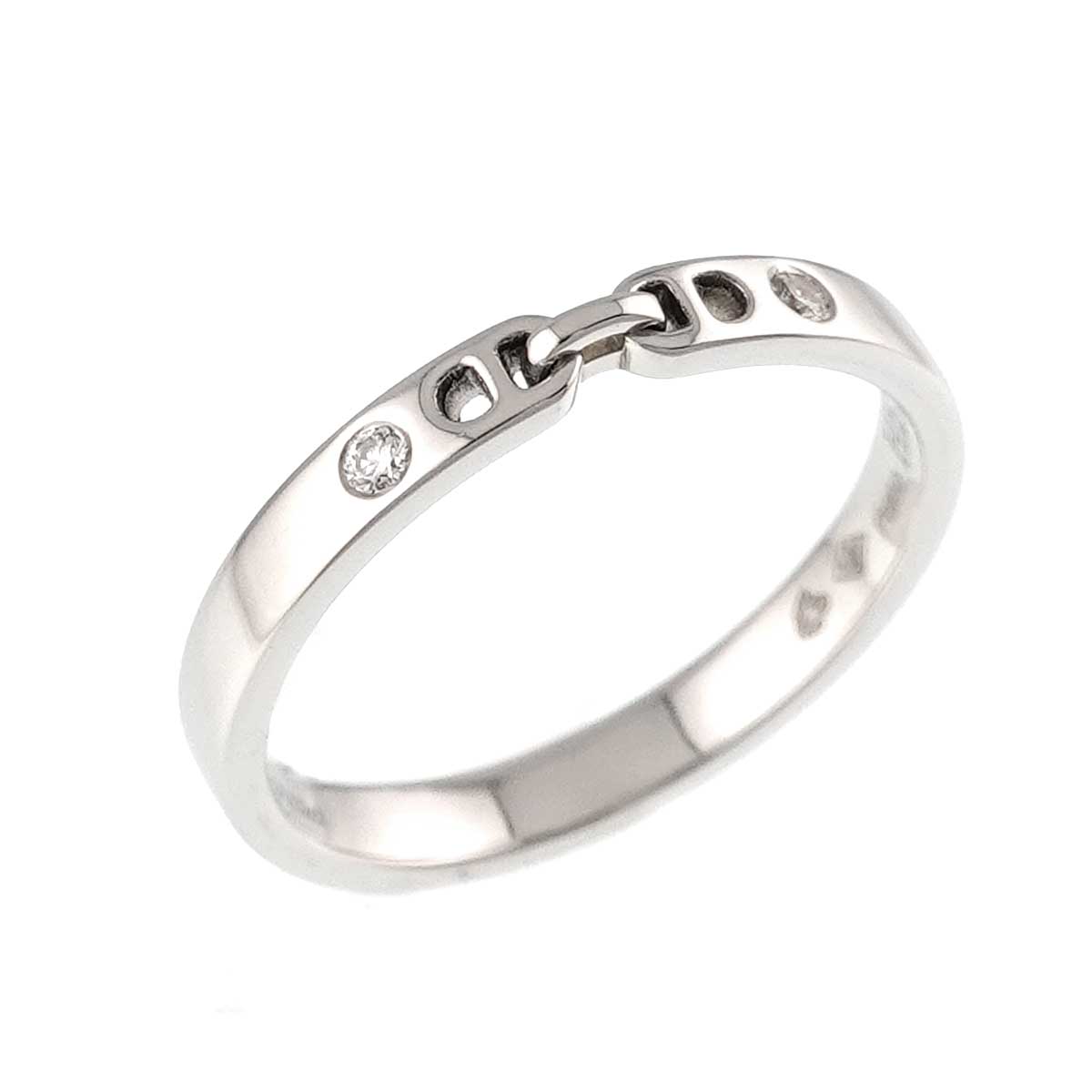 Ever Chaine d Ancre Diamond 0.02ct Ring Pt Size50 5-5.25(US)
