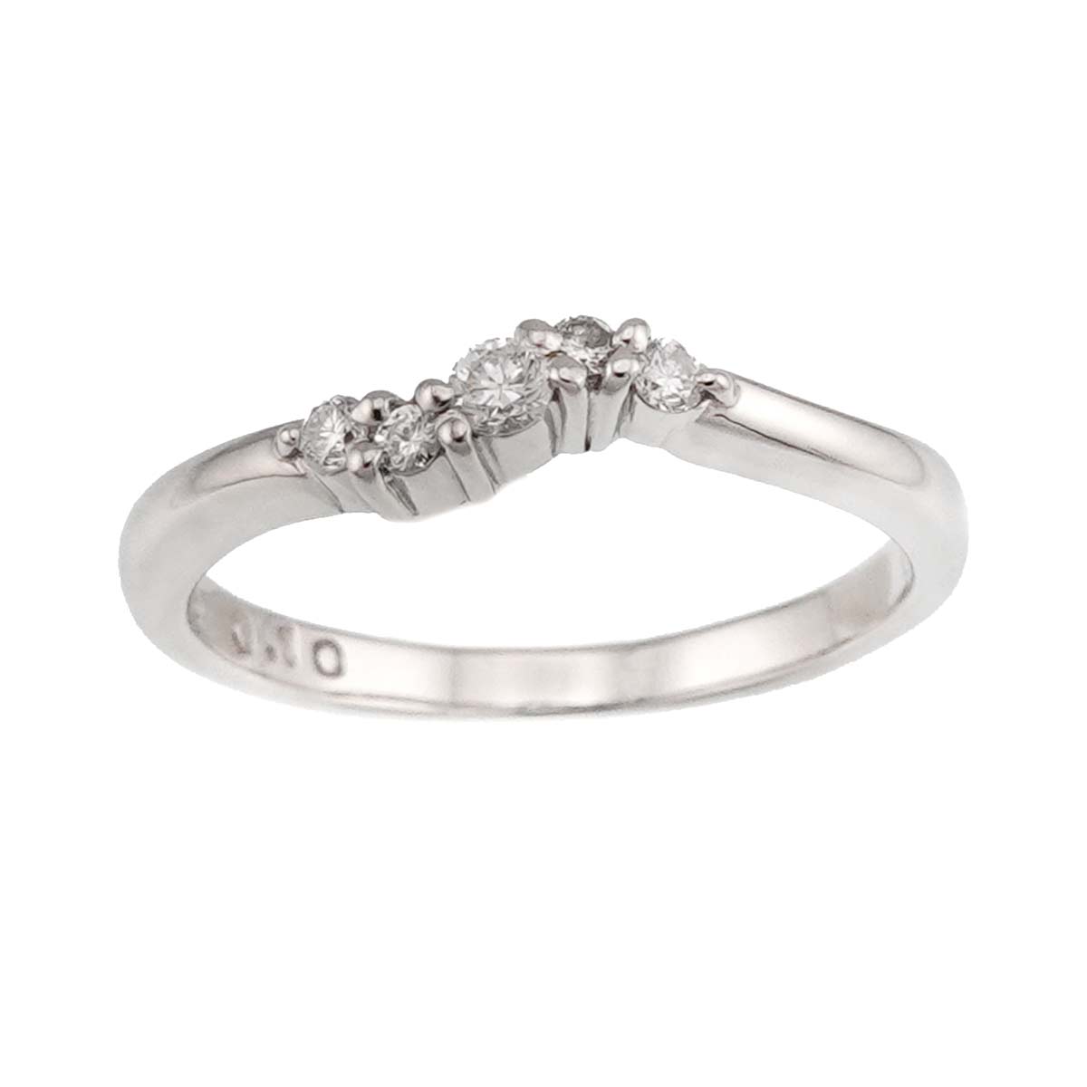 Diamond 0.10ct Ring Pt Platinum Size4.75-5(US)