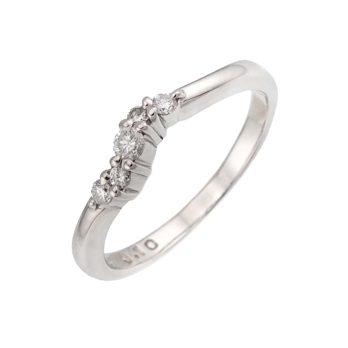 Diamond 0.10ct Ring Pt Platinum Size4.75-5(US)