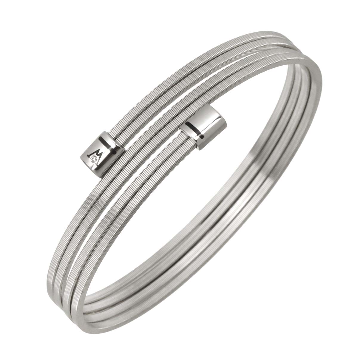 Embrace Me Diamond Enamel Bracelet L 18K WG 750 90318952