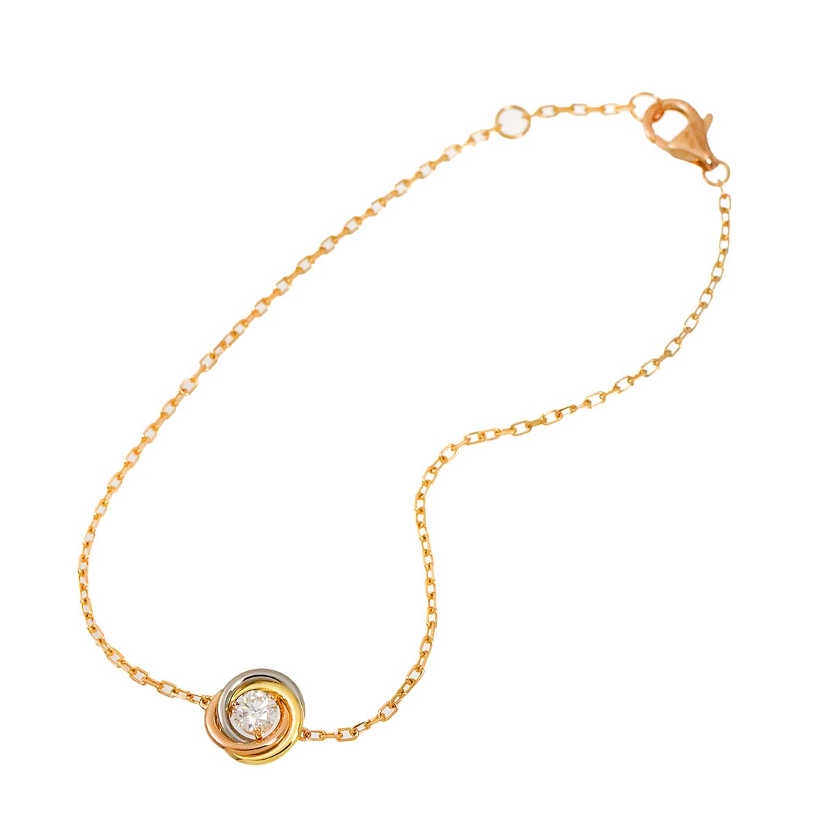 Trinity Diamond Bracelet 18K YG WG PG 750