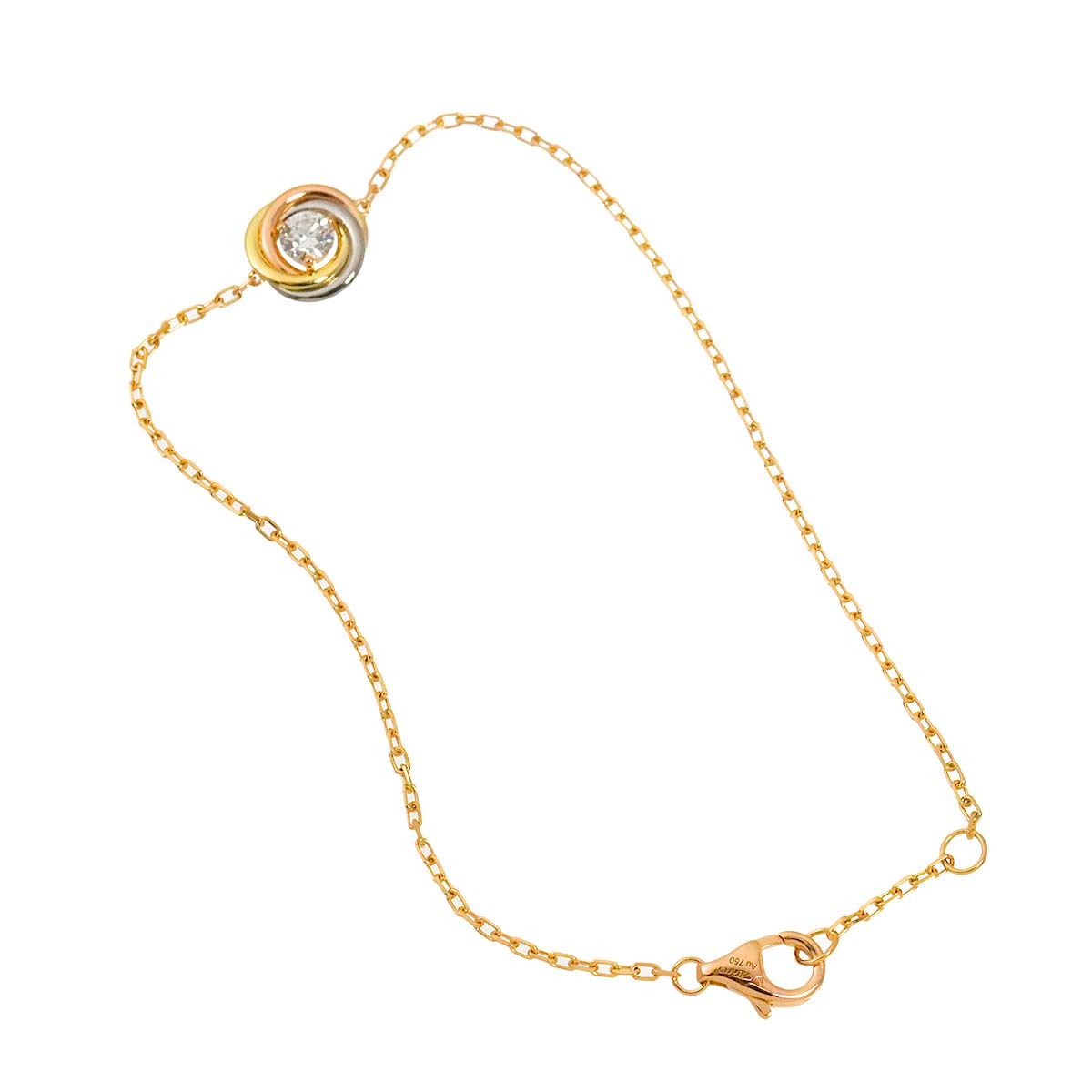 Trinity Diamond Bracelet 18K YG WG PG 750