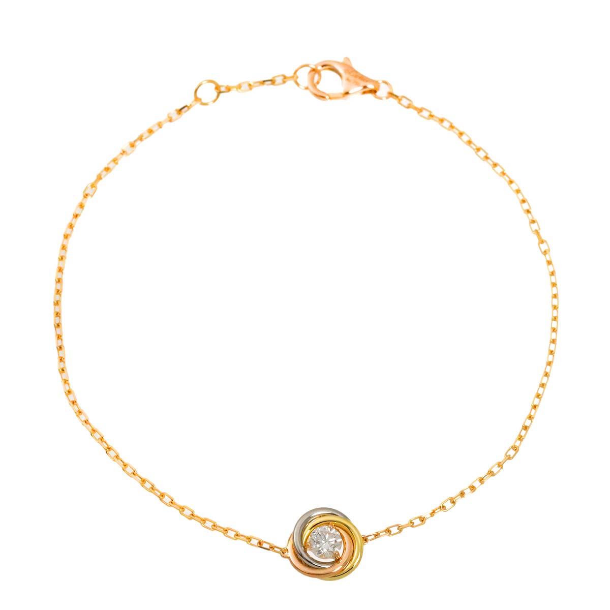 Trinity Diamond Bracelet 18K YG WG PG 750