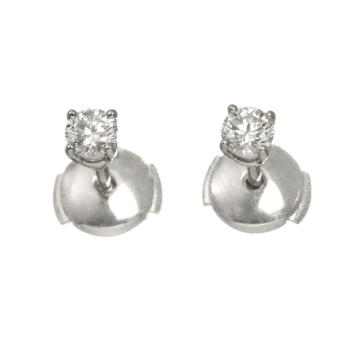 Diamond 0.21ctx2 I/VVS1-VVS2/3EX Earrings Pierced Pt