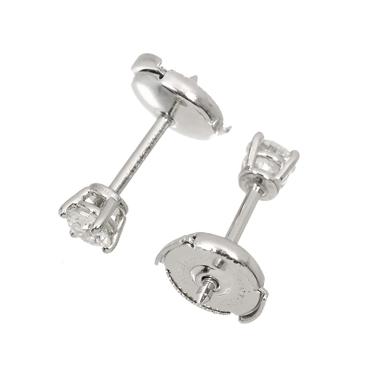 Diamond 0.21ctx2 I/VVS1-VVS2/3EX Earrings Pierced Pt