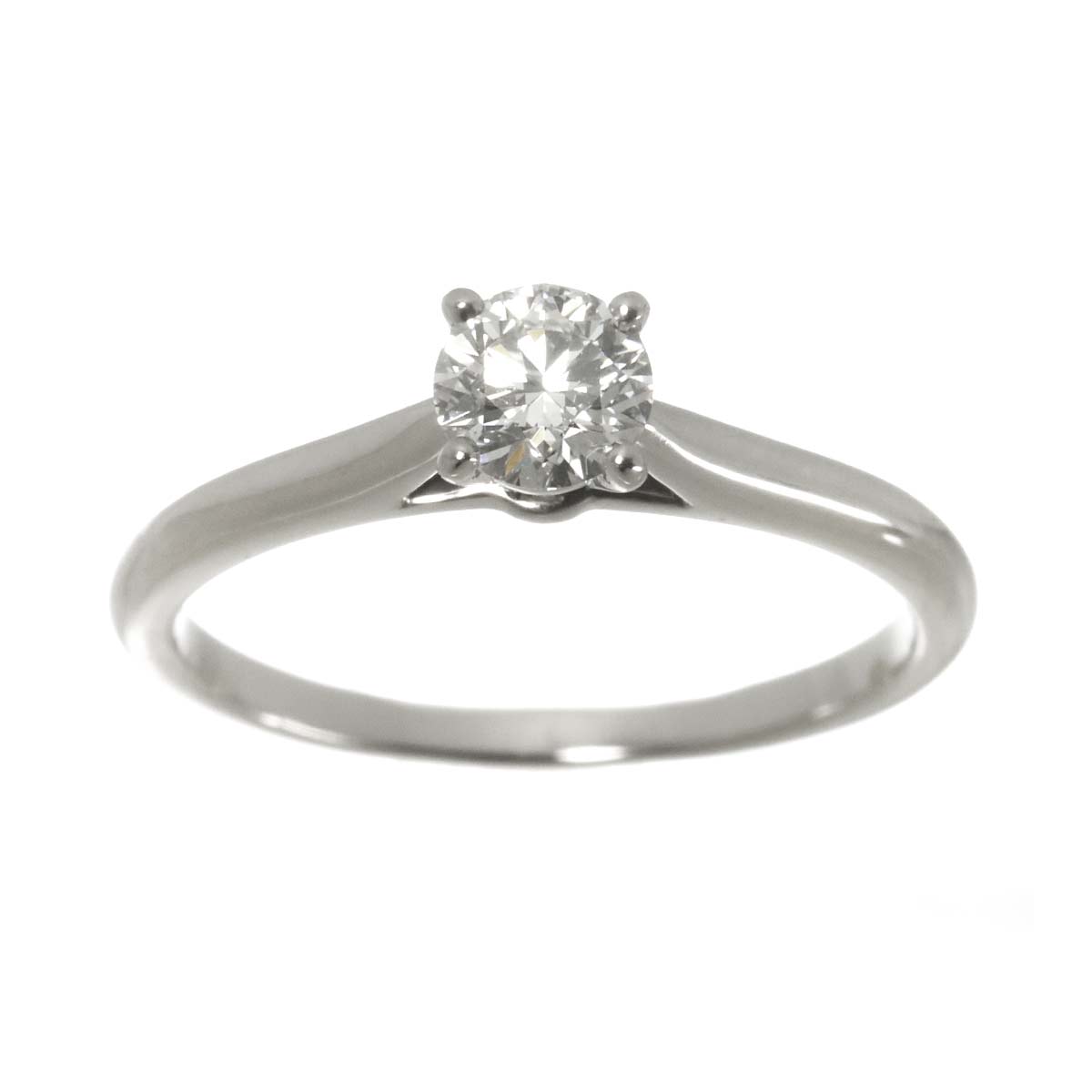 Solitaire Diamond 0.37ct Ring Pt Size50 5.25(US)