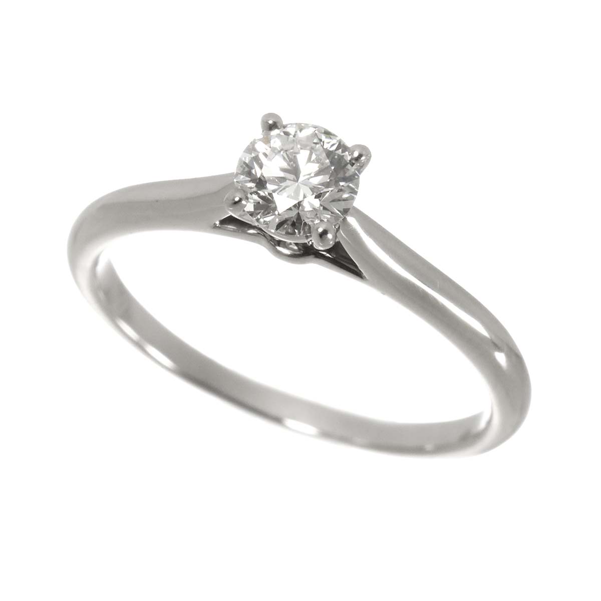 Solitaire Diamond 0.37ct Ring Pt Size50 5.25(US)